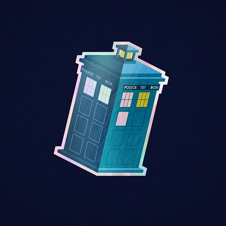 Image of TARDIS sticker