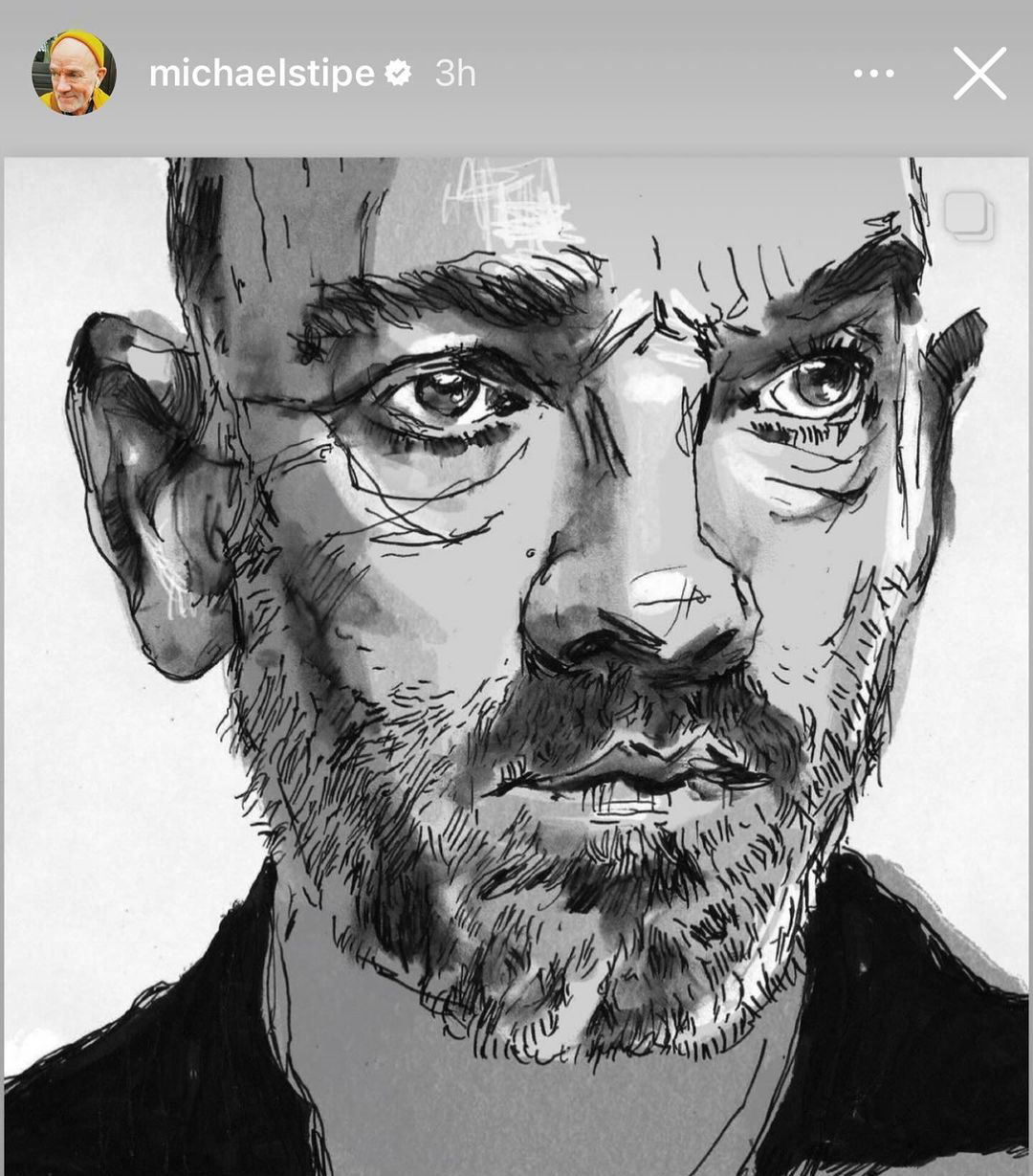 Michael Stipe Illustration from Instagram Reel