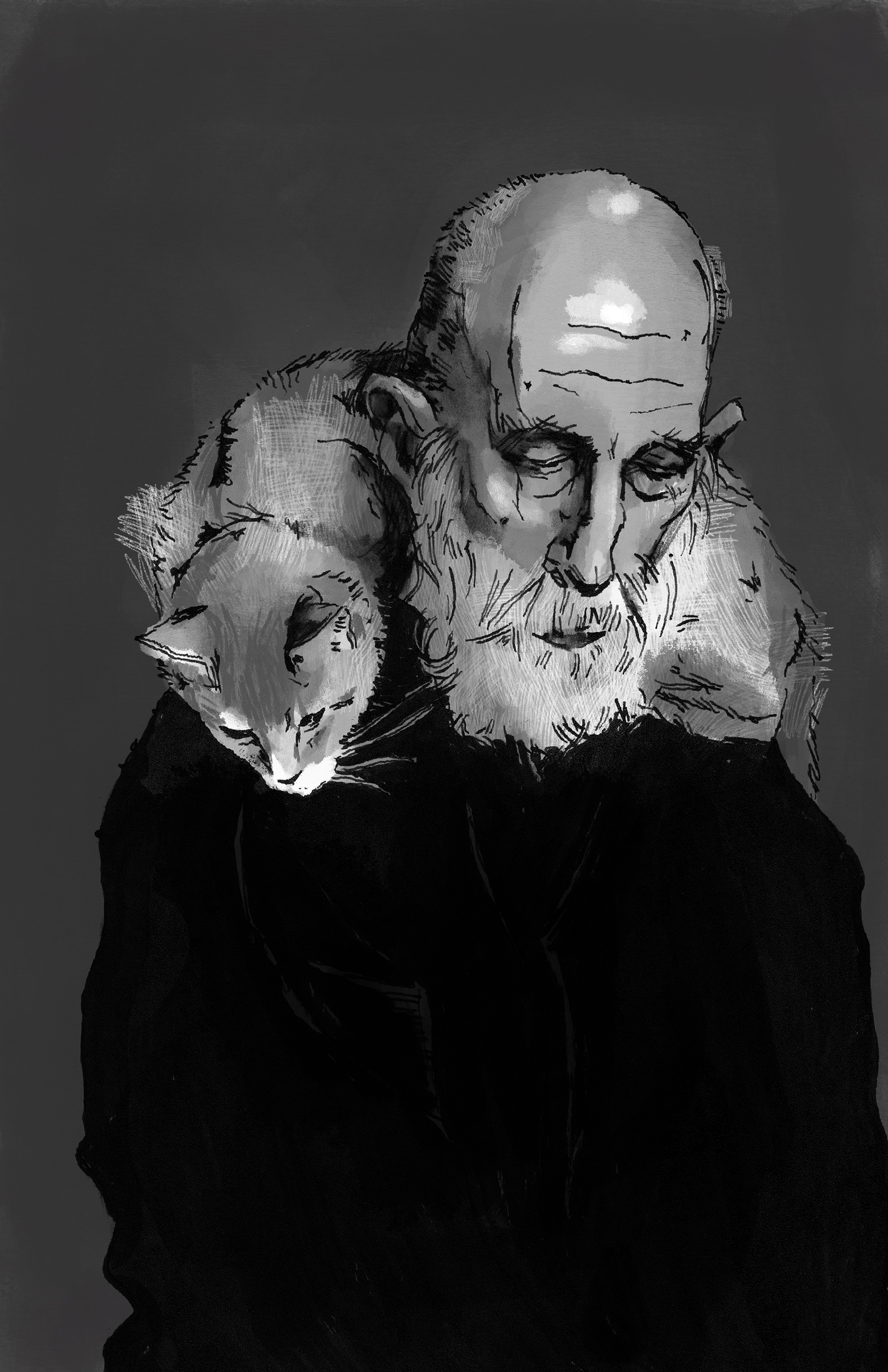 Edward Gorey Portrait illustration of Edward Gorey