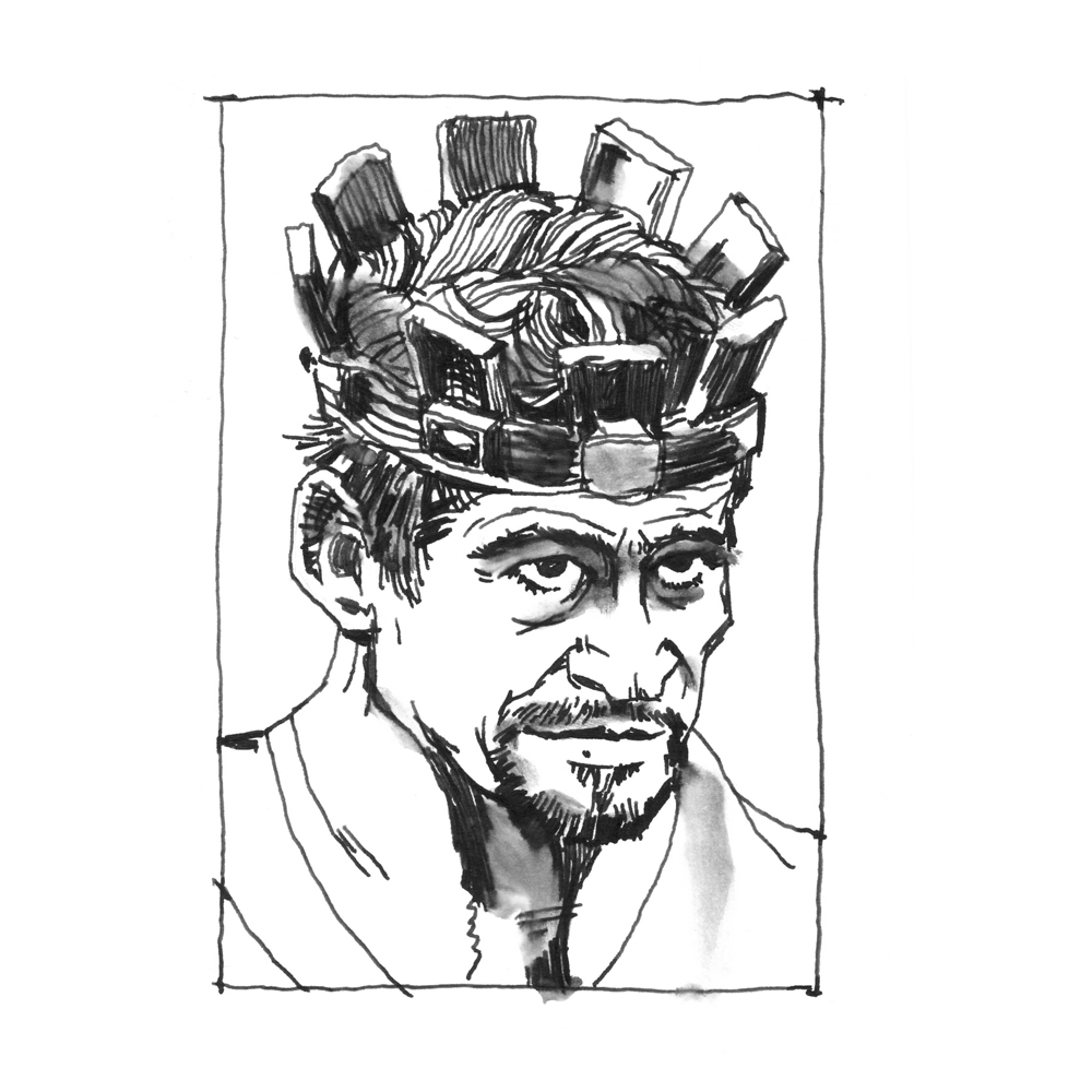 Ink portrait of Peter O'Toole