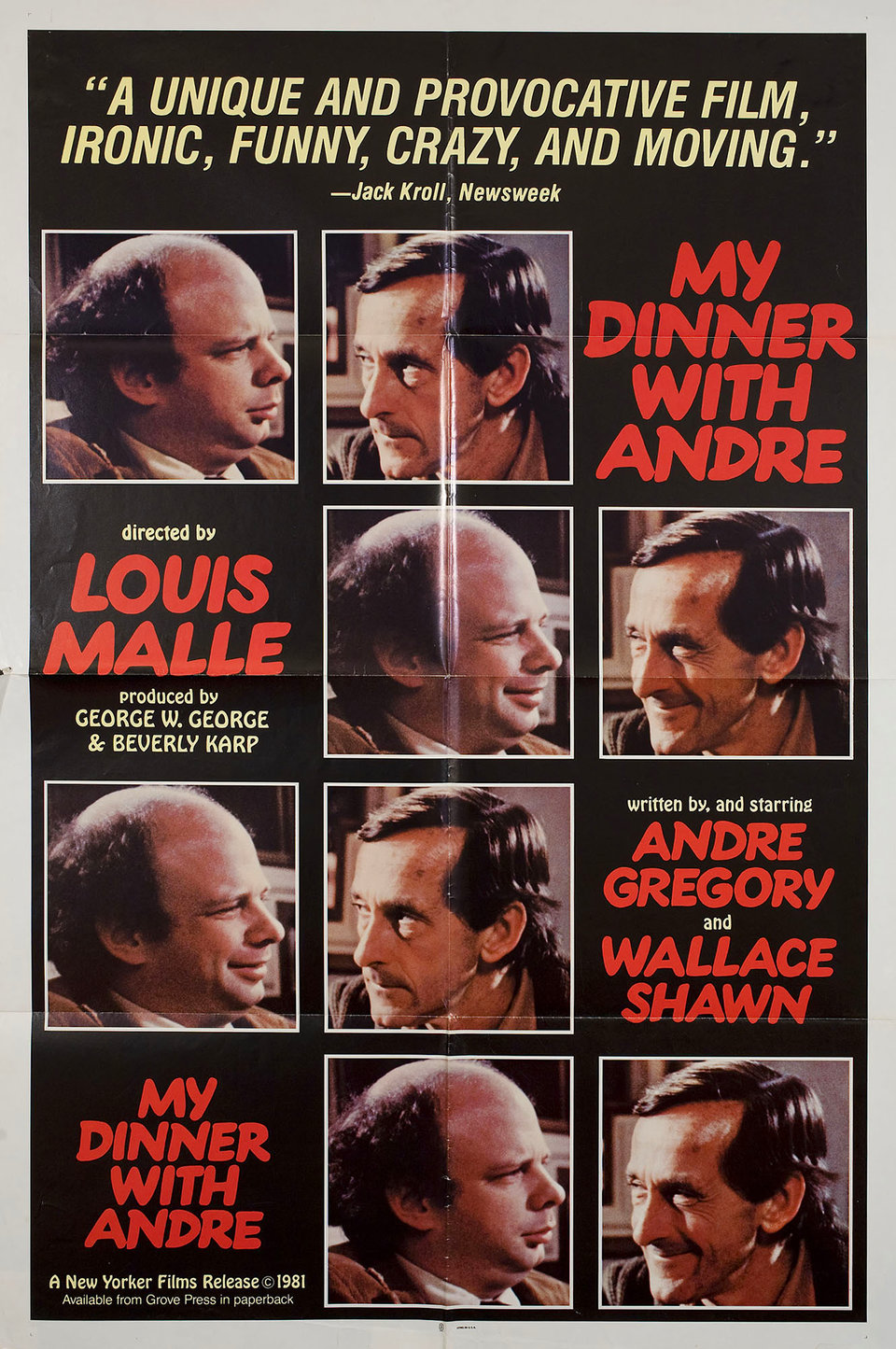 Original My Dinner With Andre poster